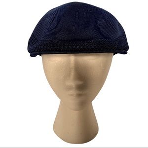 Vintage Dobbs Navy Blue Newsboy Cabbie Flat Cap
